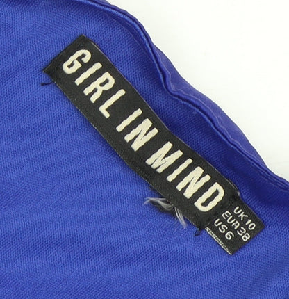 Girl In Mind Women's Blue Wrap Dress, Size 10