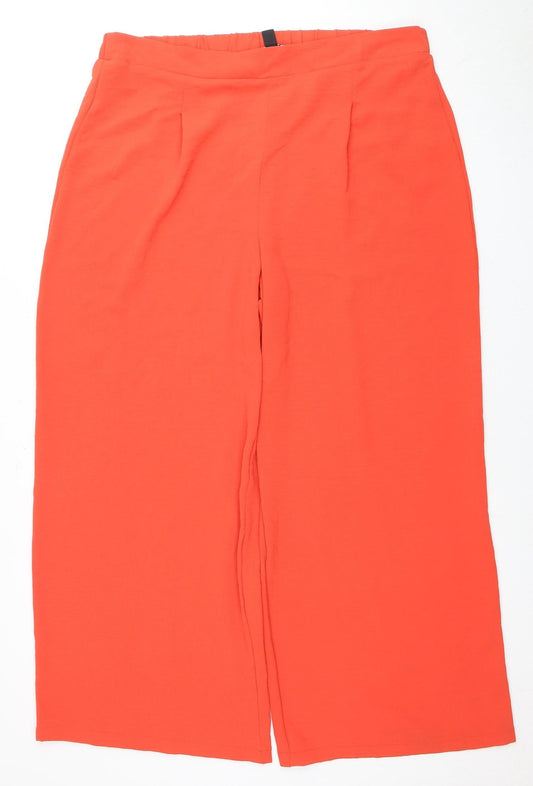 New Look Women’s Red Wide-Leg Trousers XL