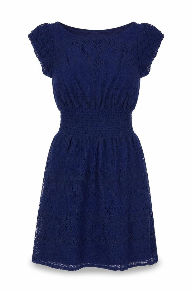 Pinky Women's Blue Dress, Size S, Lined Cotton