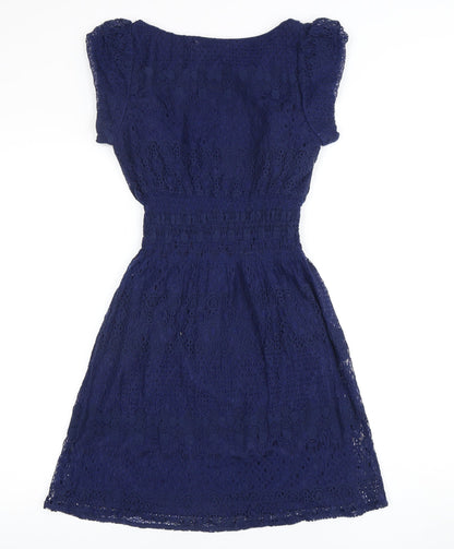 Pinky Women's Blue Dress, Size S, Lined Cotton