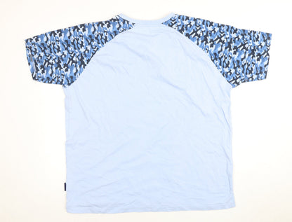 BadRhino Men's Blue XL Camouflage Sleeve T-Shirt