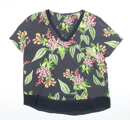 Womens UK Size 14 Marks and Spencer Multicoloured Basic Blouse