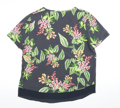 Womens UK Size 14 Marks and Spencer Multicoloured Basic Blouse