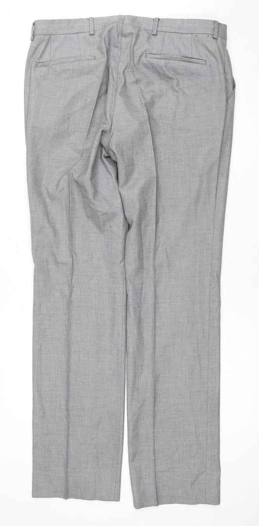 White Label Men's Grey Trousers - Size L, 36” Waist