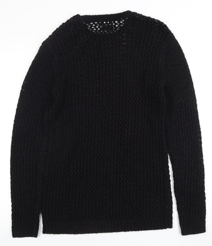 Topman Men's Black Pullover Jumper Size L