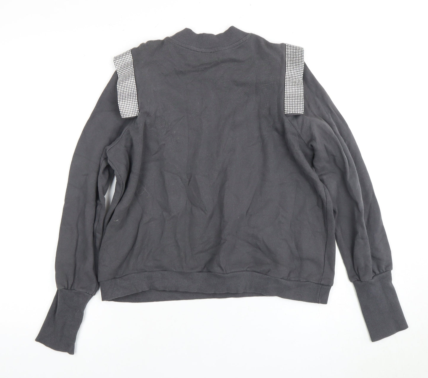 River Island Women's Black Pullover Sweatshirt M