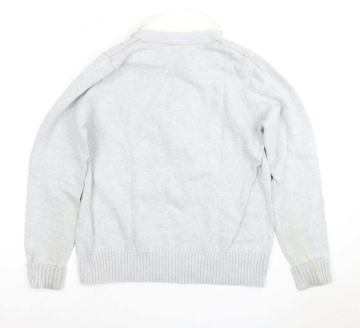 Womens UK Size 16 Marks and Spencer Grey Henley Jumper