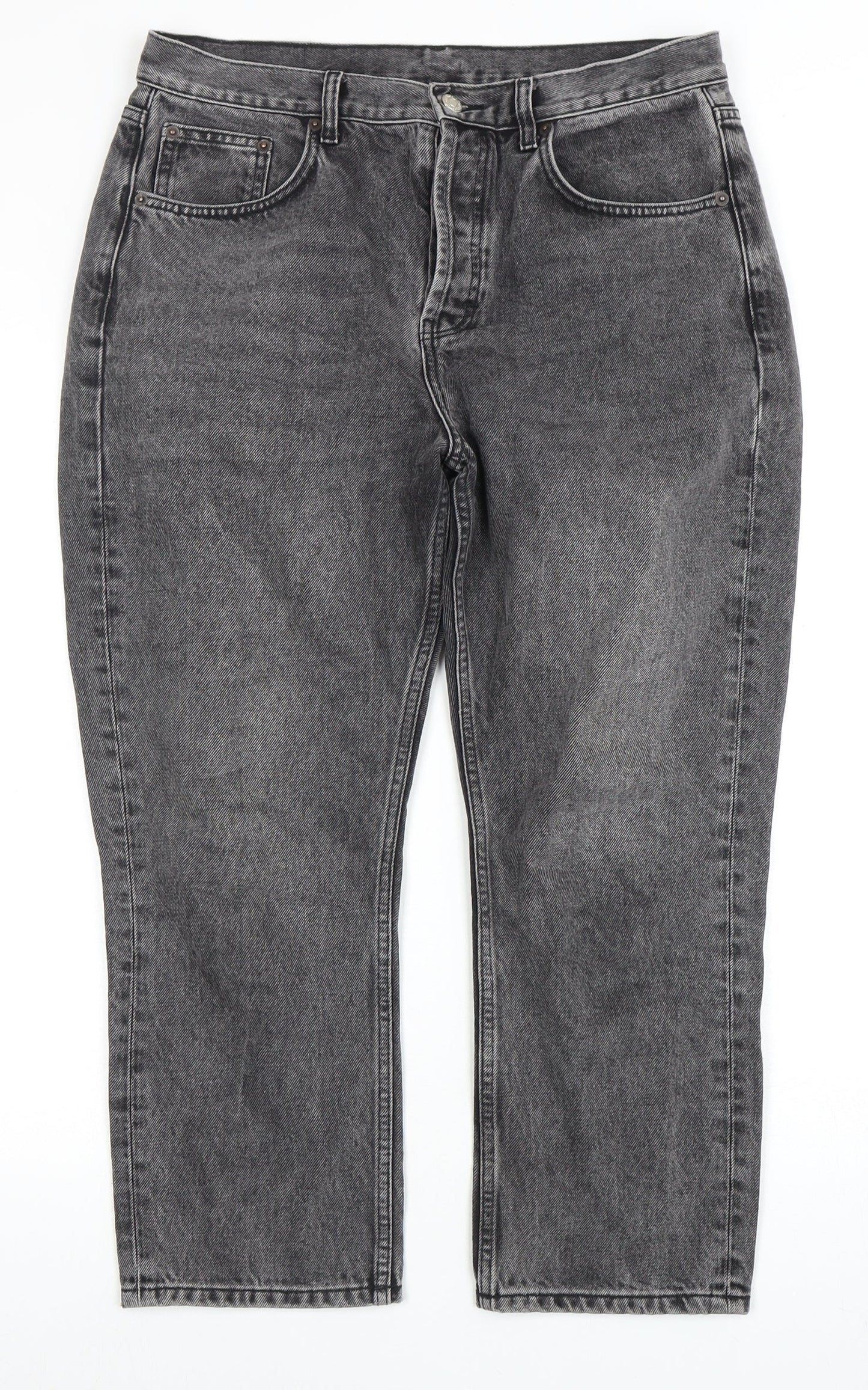 Topshop Women's Grey Straight Jeans Size 10