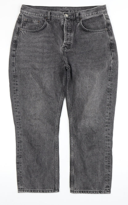 Topshop Women's Grey Straight Jeans Size 10