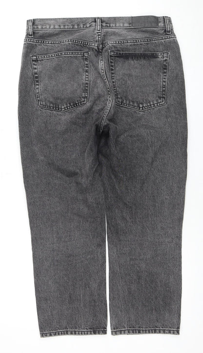 Topshop Women's Grey Straight Jeans Size 10