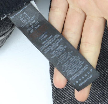 Topshop Women's Grey Straight Jeans Size 10