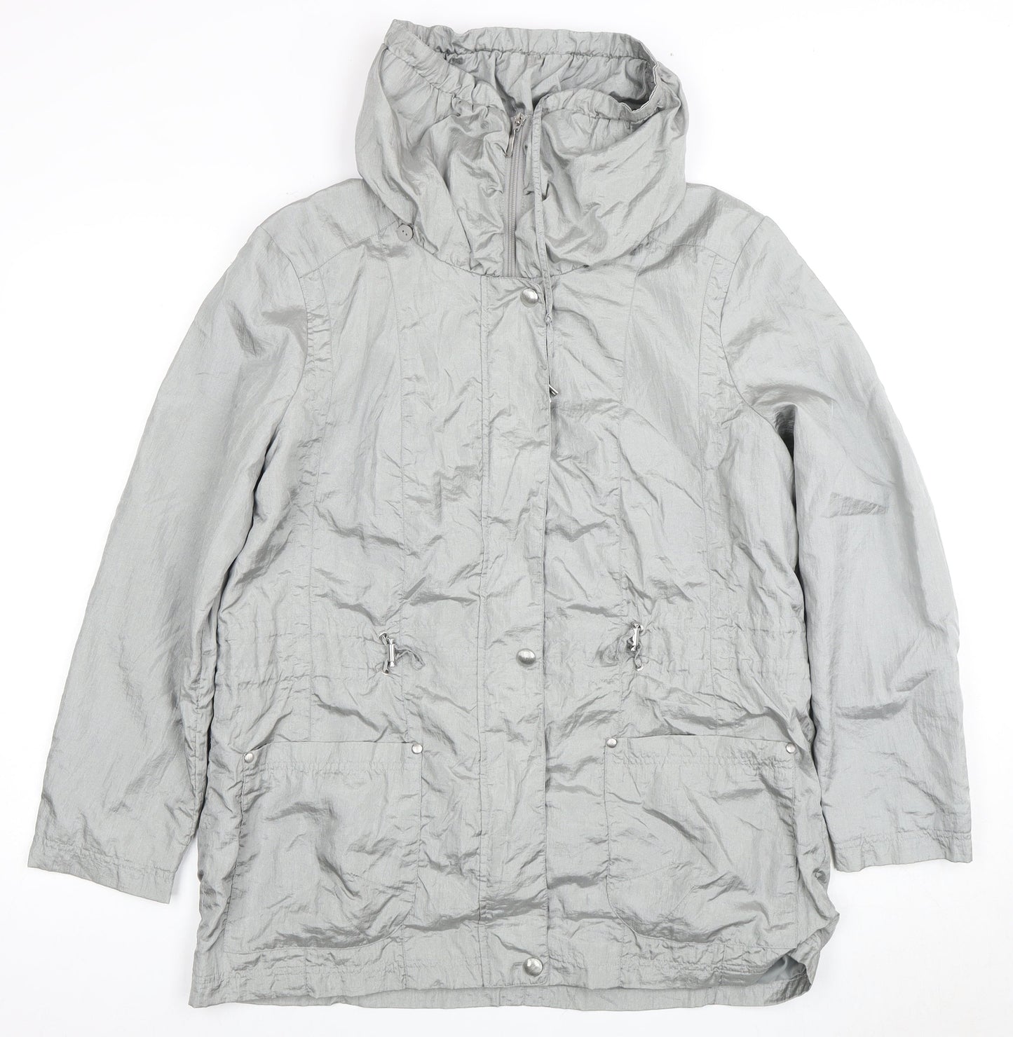 Womens UK Size 16 Bm Collection Grey Parka Coat