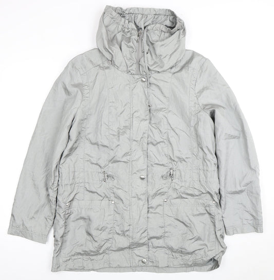 Womens UK Size 16 Bm Collection Grey Parka Coat