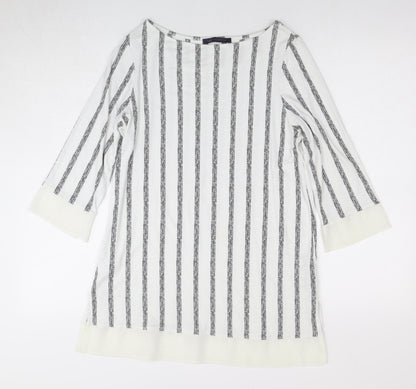 Womens UK Size 12 Marks and Spencer White Tunic T-Shirt