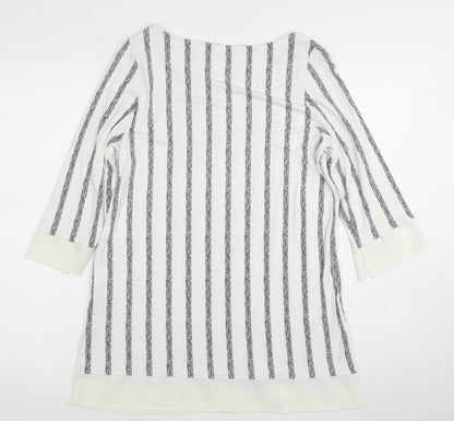 Womens UK Size 12 Marks and Spencer White Tunic T-Shirt