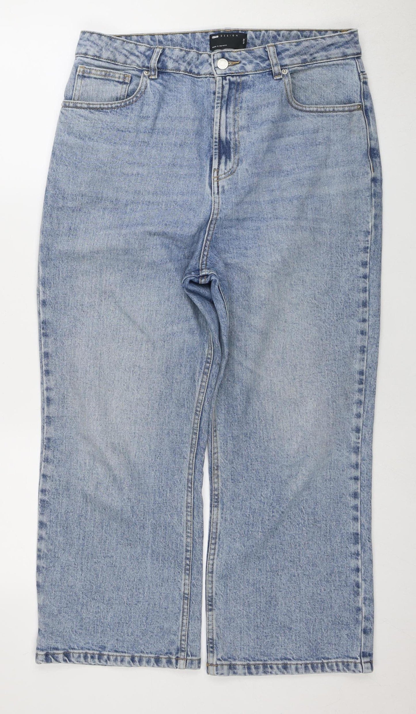 Womens UK Size 4 ASOS DESIGN  Wide-Leg Blue Jeans