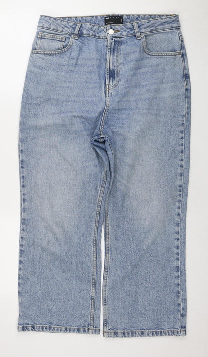 Womens UK Size 4 ASOS DESIGN  Wide-Leg Blue Jeans
