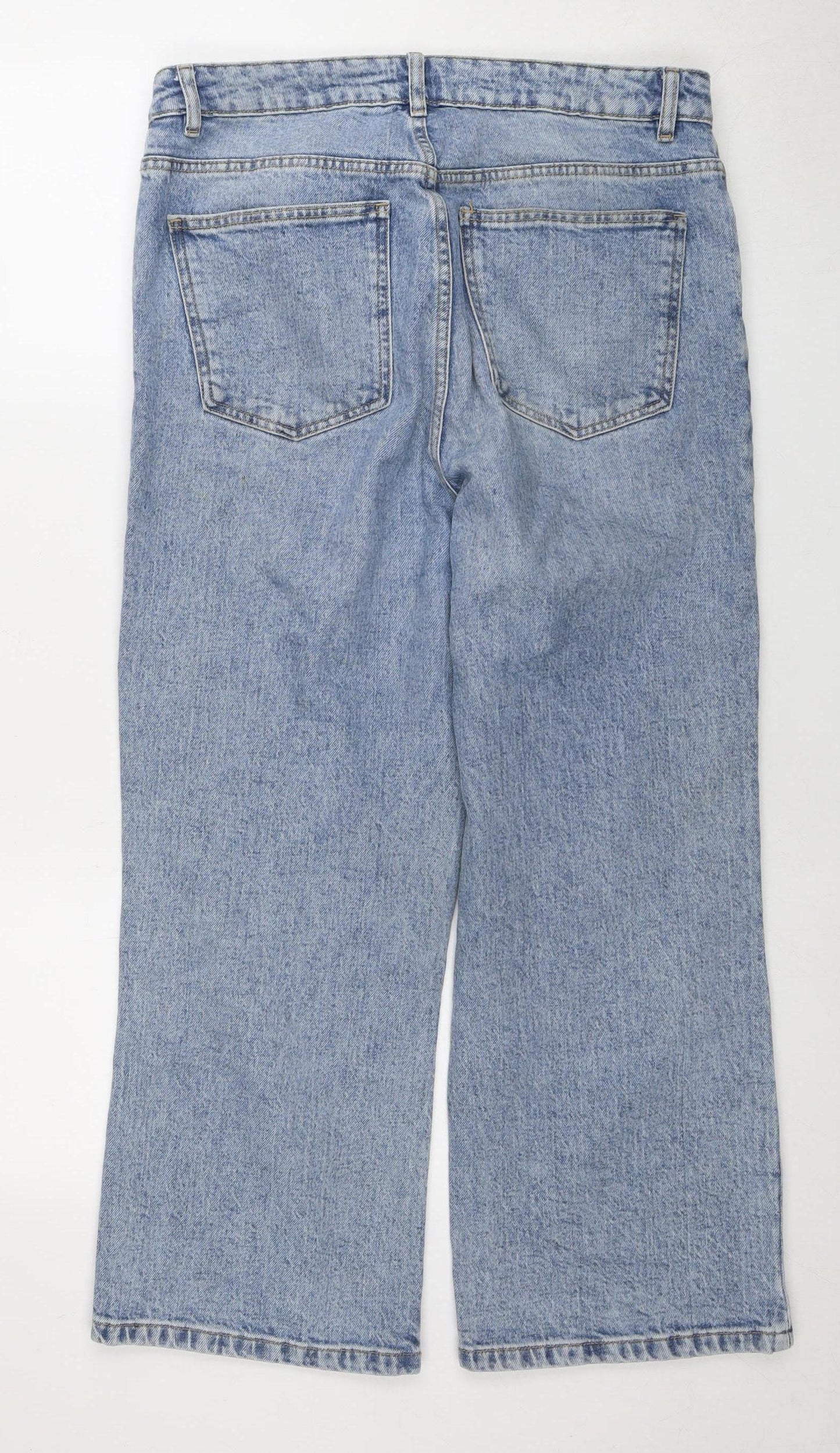 Womens UK Size 4 ASOS DESIGN  Wide-Leg Blue Jeans