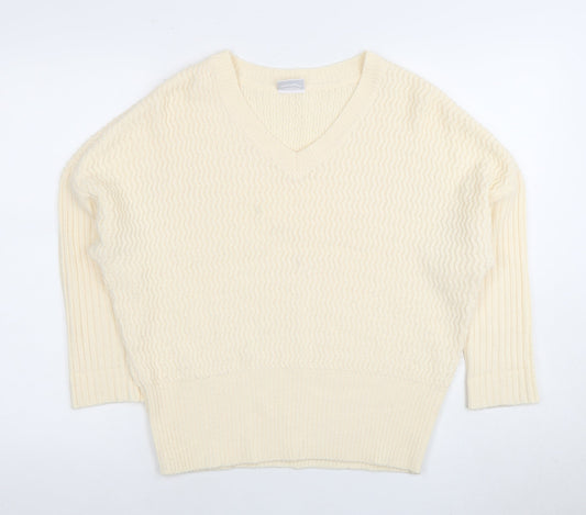 Womens UK Size S Noisy may Ivory Pullover Jumper