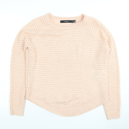 Womens UK Size S VERO MODA Pink Pullover Jumper