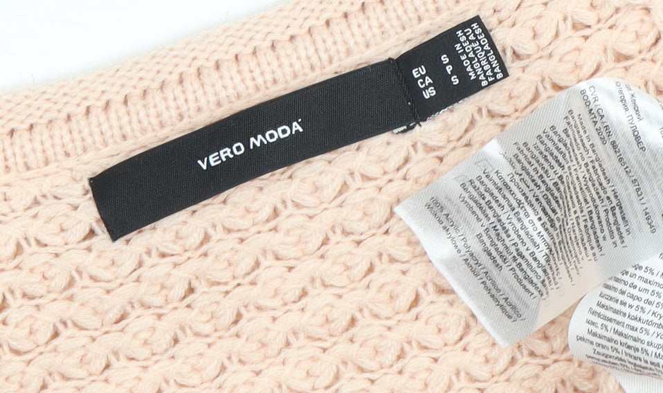 Womens UK Size S VERO MODA Pink Pullover Jumper
