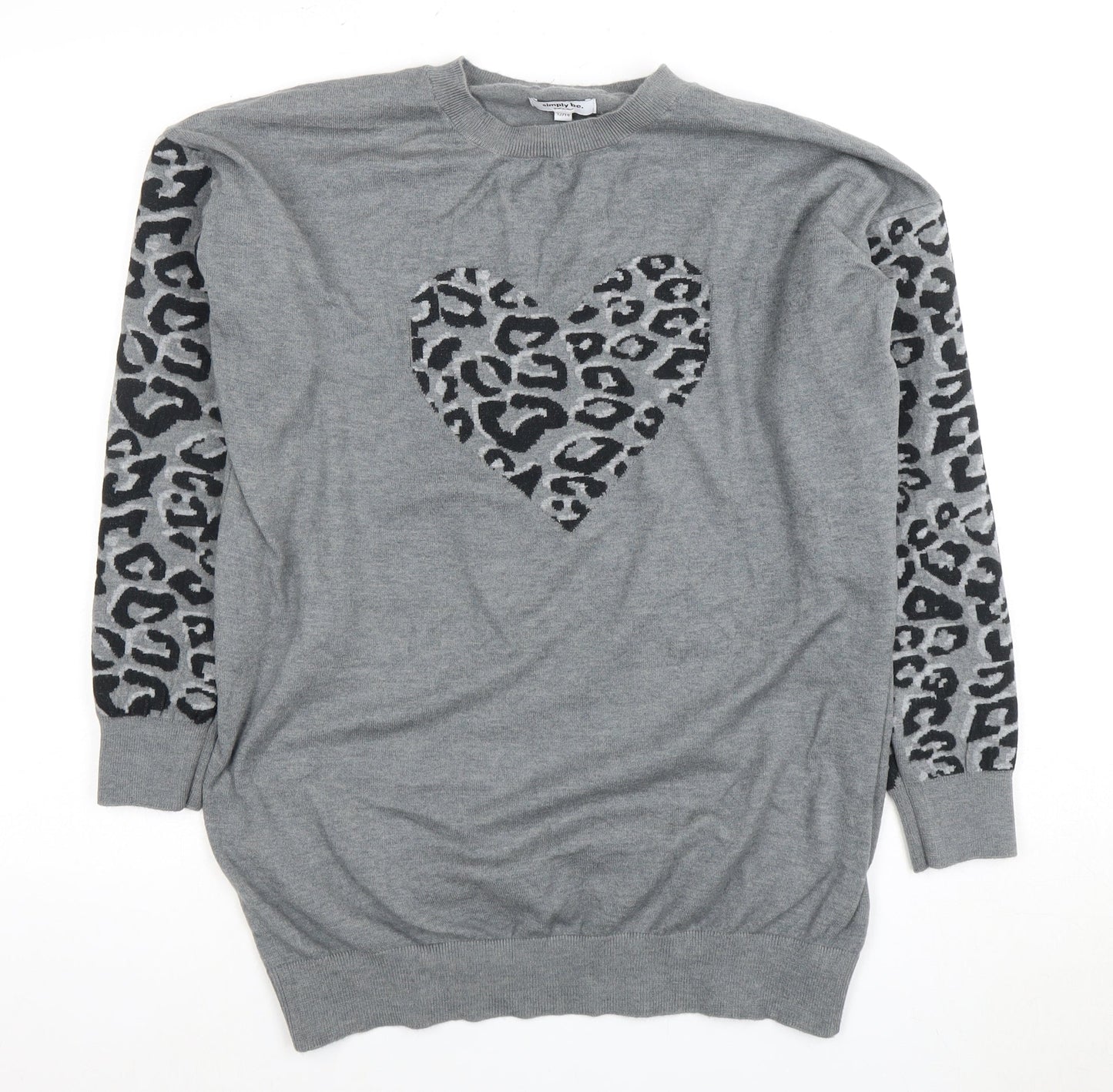 Womens UK Size 1214 Simply Be Grey Pullover Jumper