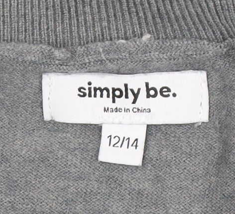 Womens UK Size 1214 Simply Be Grey Pullover Jumper