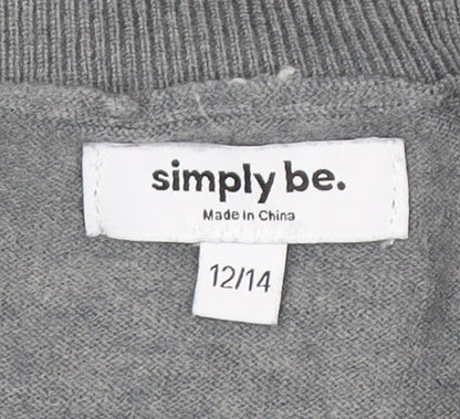 Womens UK Size 1214 Simply Be Grey Pullover Jumper