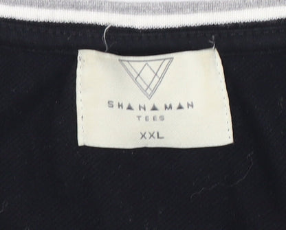 Shanaman Tees Men's Black 2XL T-Shirt Logo Accent