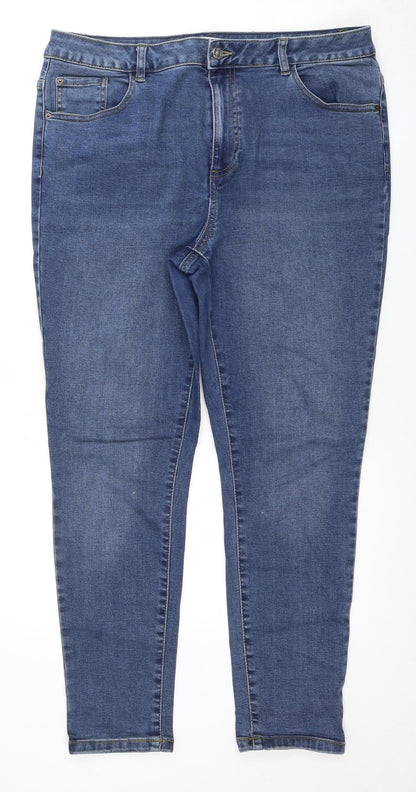 Dorothy Perkins Women's Blue Skinny Jeans Size 16