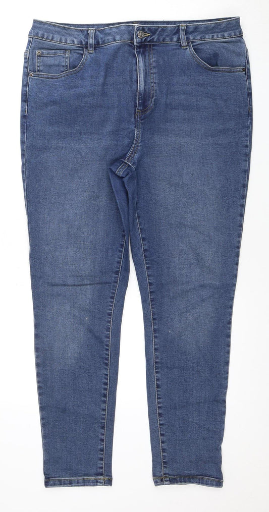 Dorothy Perkins Women's Blue Skinny Jeans Size 16