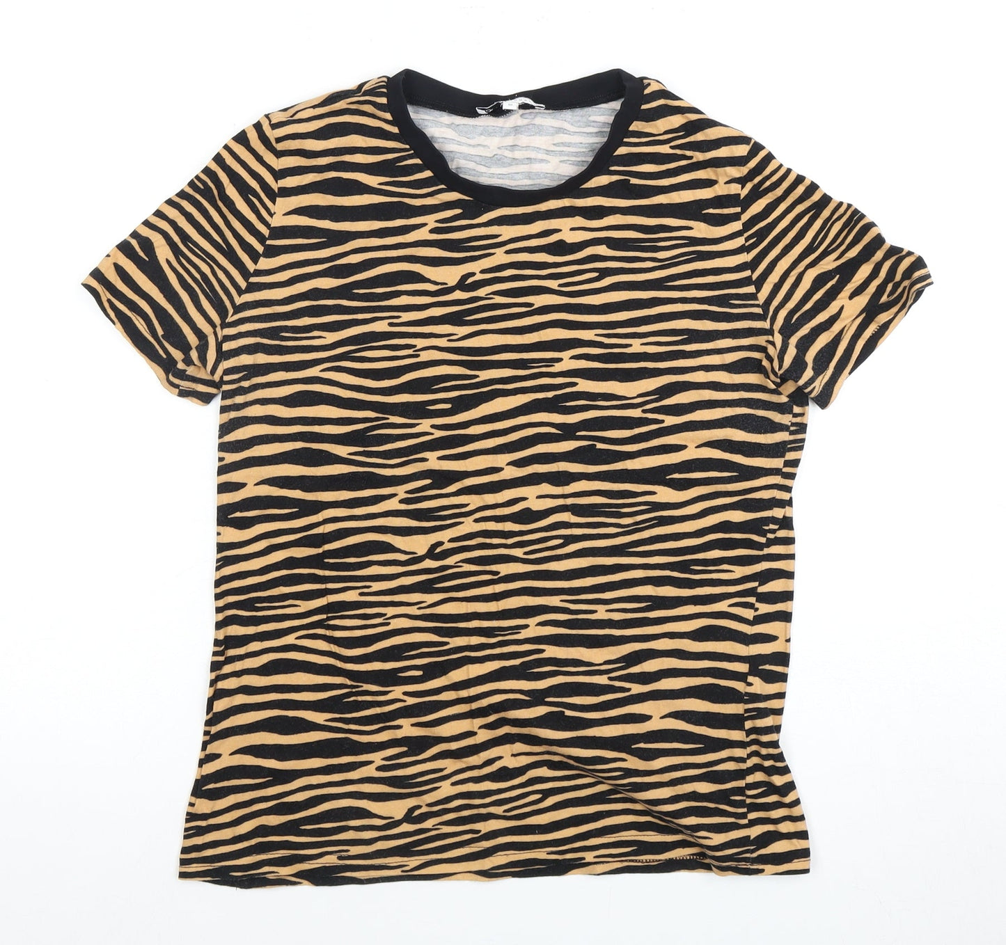 Womens UK Size 10 Warehouse Multicoloured Basic T-Shirt