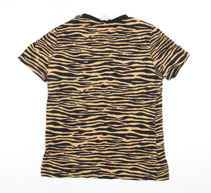 Womens UK Size 10 Warehouse Multicoloured Basic T-Shirt