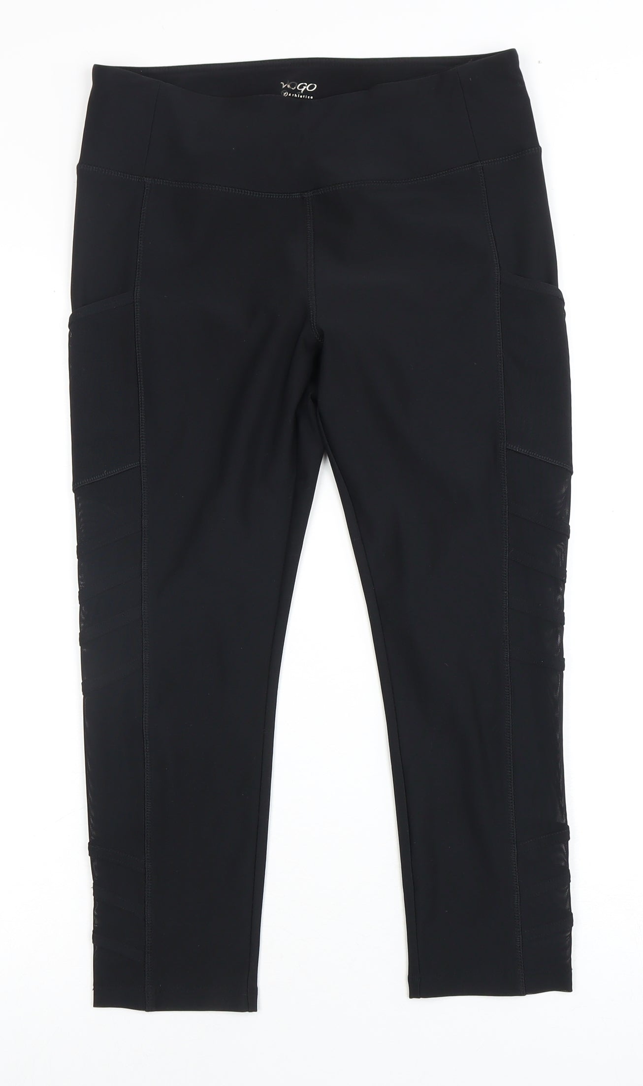 VOGO Women's Black Cropped Leggings - Medium