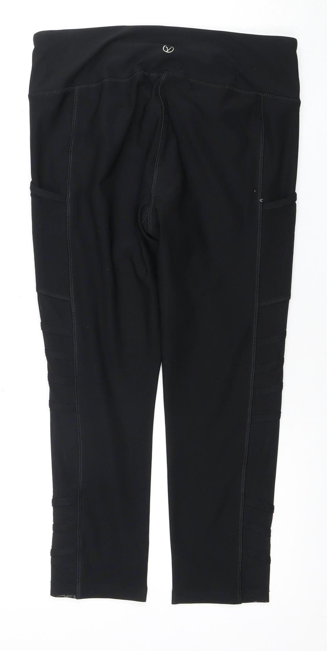 VOGO Women's Black Cropped Leggings - Medium