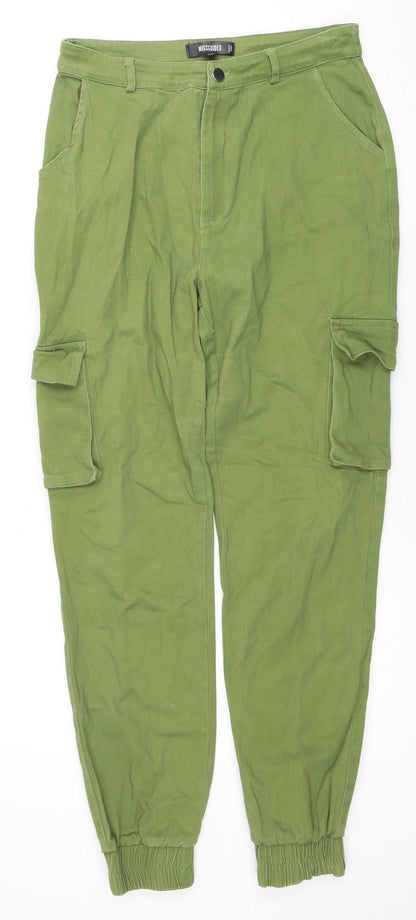 Missguided Women's Green Tapered Cargo Jeans Size 10