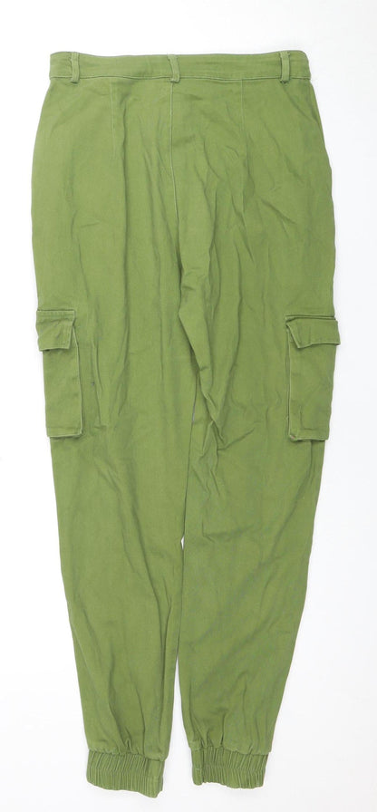 Missguided Women's Green Tapered Cargo Jeans Size 10