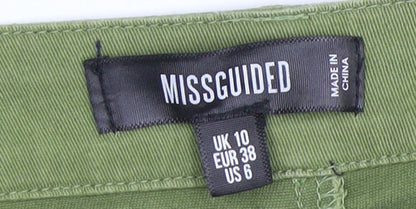 Missguided Women's Green Tapered Cargo Jeans Size 10