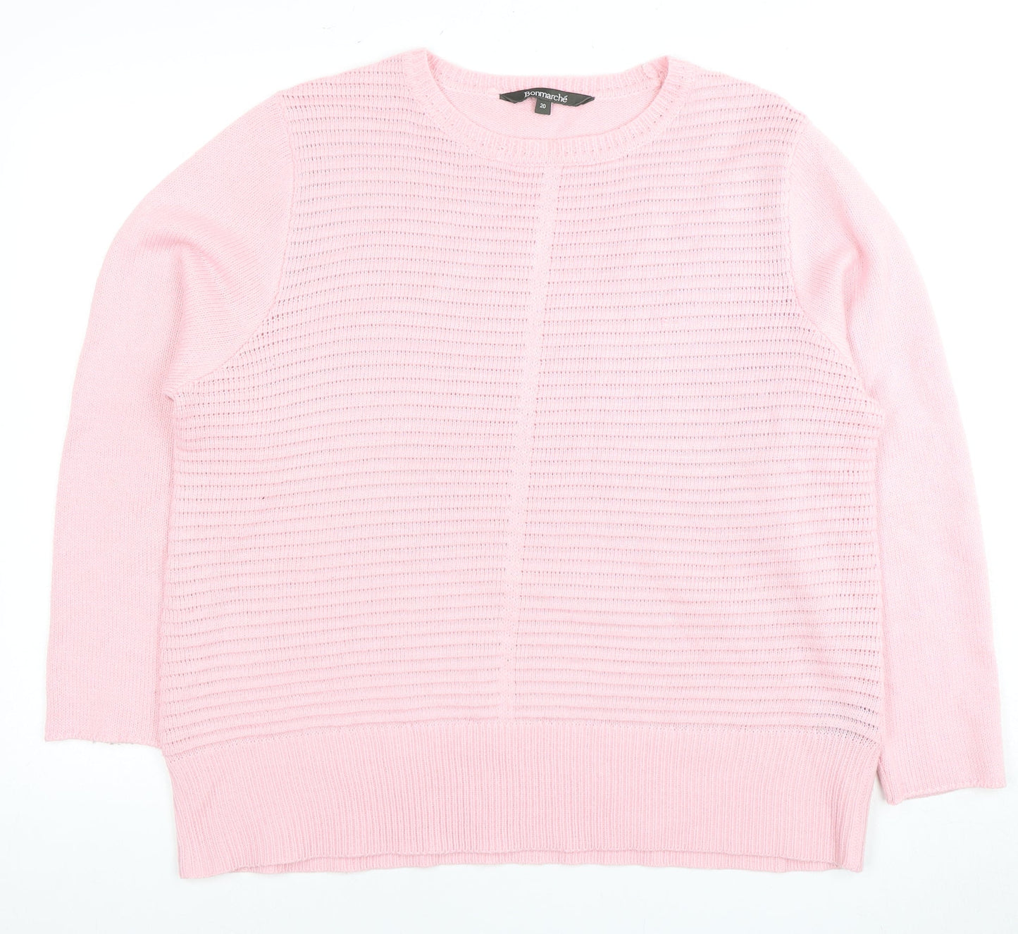 Womens UK Size 20 Bonmarché Pink Pullover Jumper