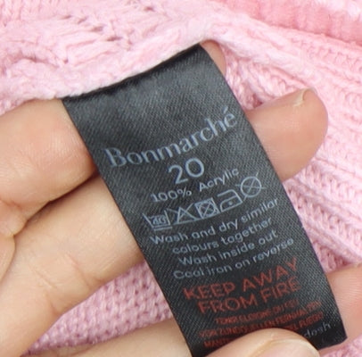 Womens UK Size 20 Bonmarché Pink Pullover Jumper