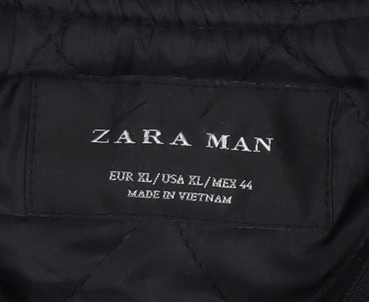 Zara Man Men's Blue XL Bomber Jacket with Zip