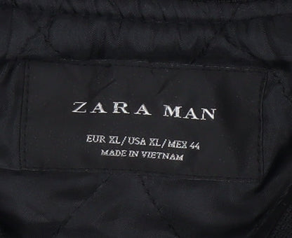 Zara Man Men's Blue XL Bomber Jacket with Zip