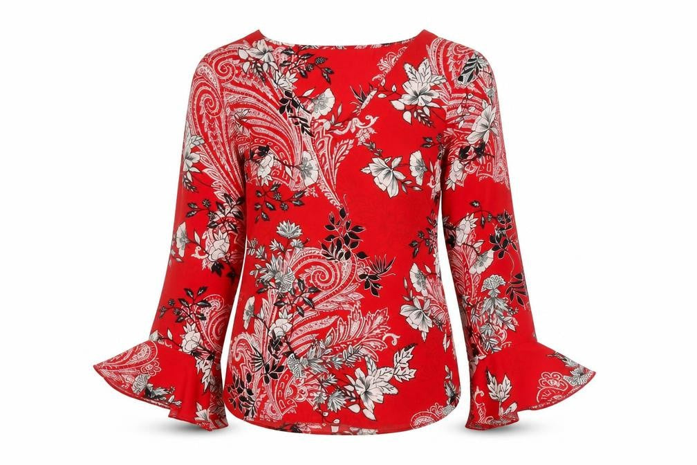 Womens UK Size 12 Wallis Red Basic Blouse