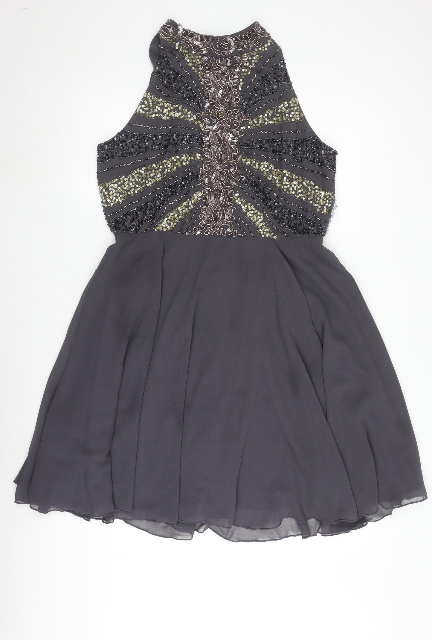 Angeleyes London Women's Black Beaded Dress 14