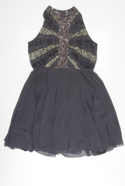 Angeleyes London Women's Black Beaded Dress 14