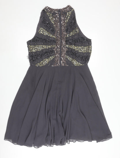Angeleyes London Women's Black Beaded Dress 14