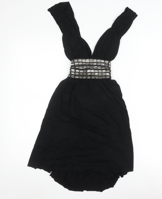 Warehouse Black Sleeveless Dress Women Size 10
