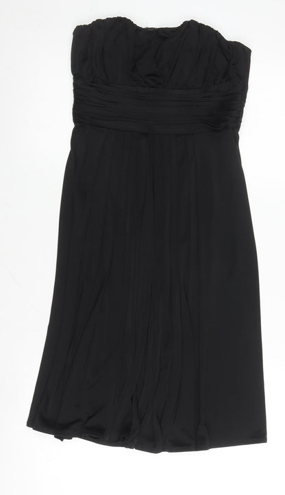 Oasis Women's Black A-Line Strapless Dress Size 10