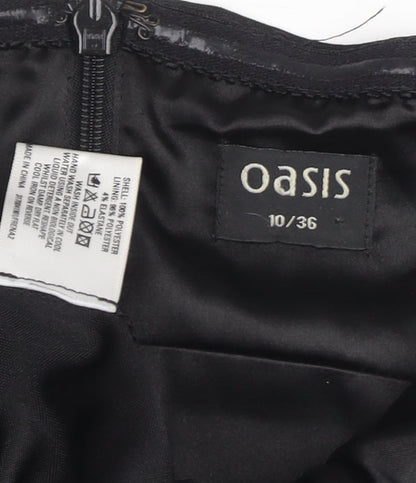 Oasis Women's Black A-Line Strapless Dress Size 10