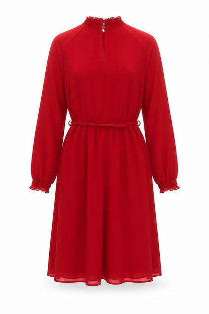 Oasis Women's Red A-Line Knee Length Dress